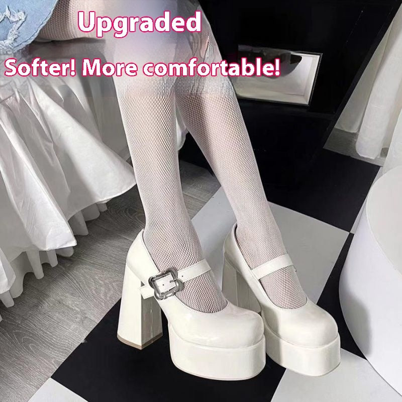 Pumps mit Blockabsatz und runder Spitze für Damen