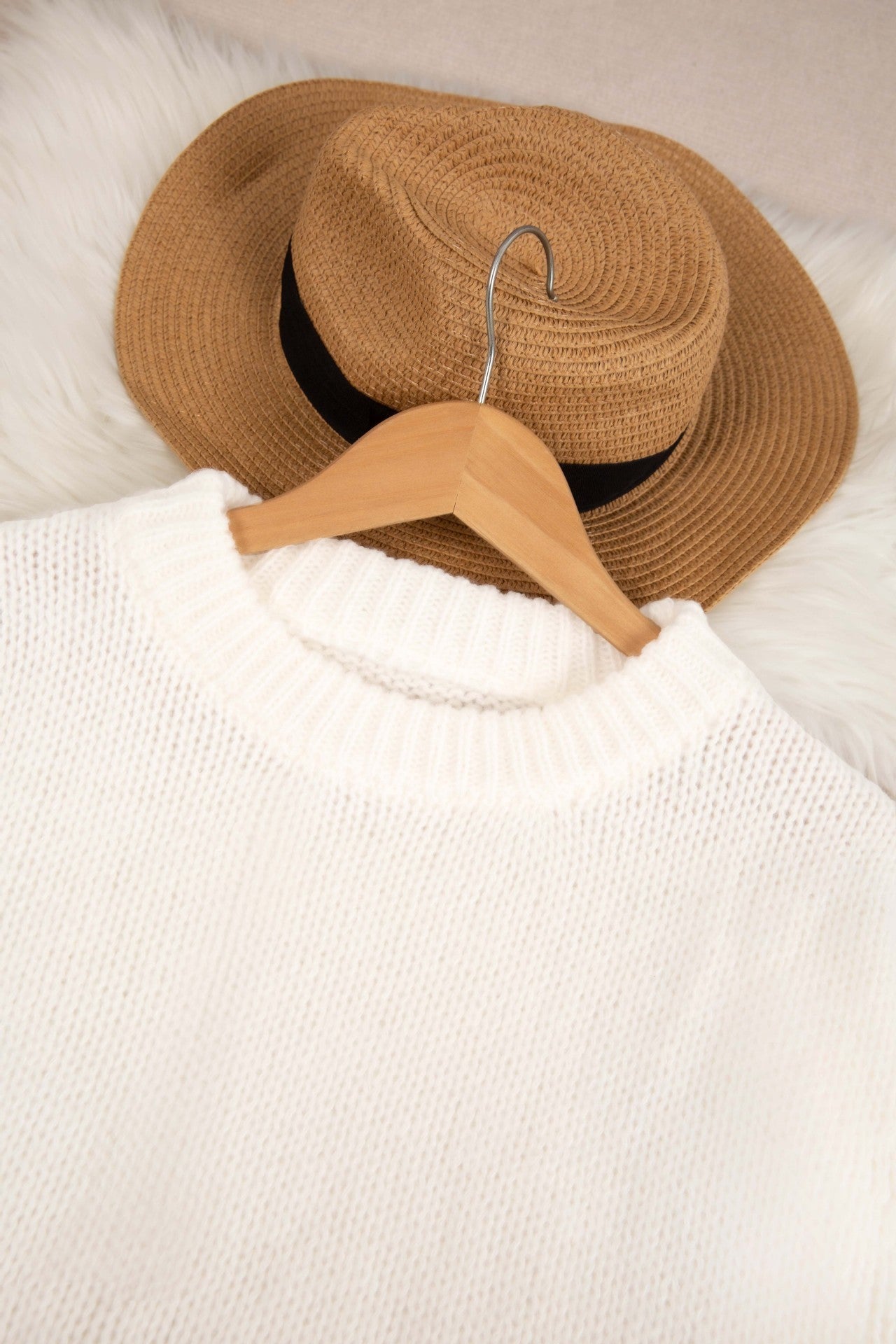 Damen-Strickpullover, einfarbig, Rundhalsausschnitt, locker und lässig