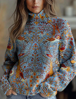 Lässiger Cardigan mit abstraktem Print für Damen
