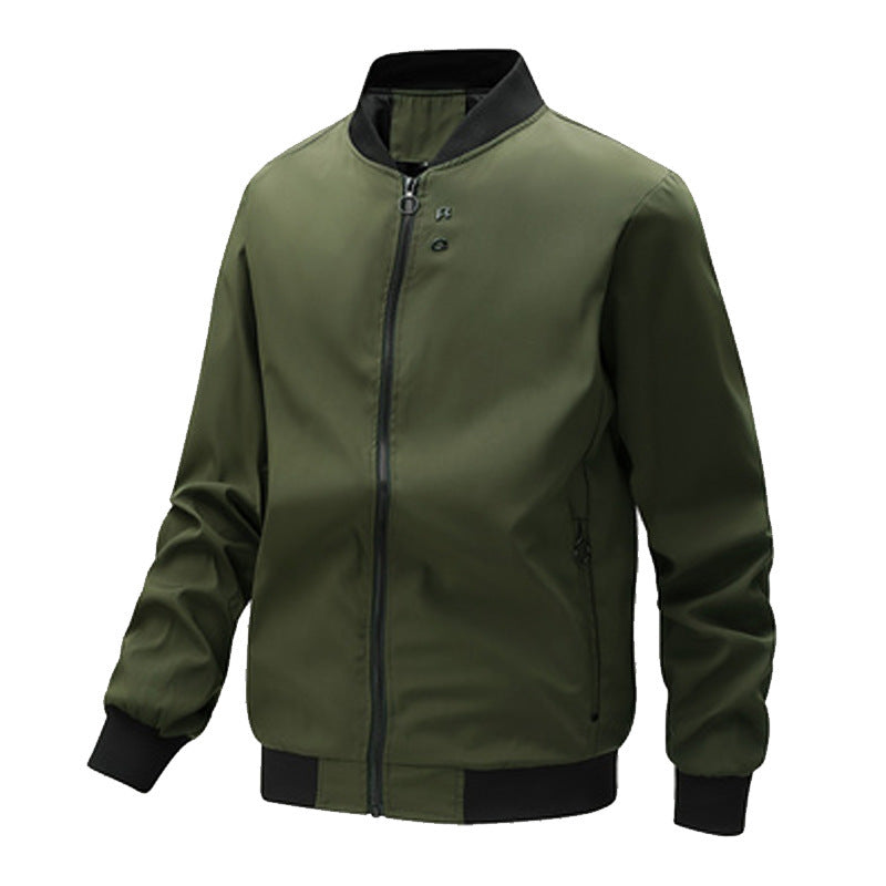 Herrenmode Baseball-Uniform Stehkragen Freizeitjacke