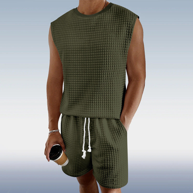 Herren Freizeit-Set – Ärmelloses Oberteil & Shorts
