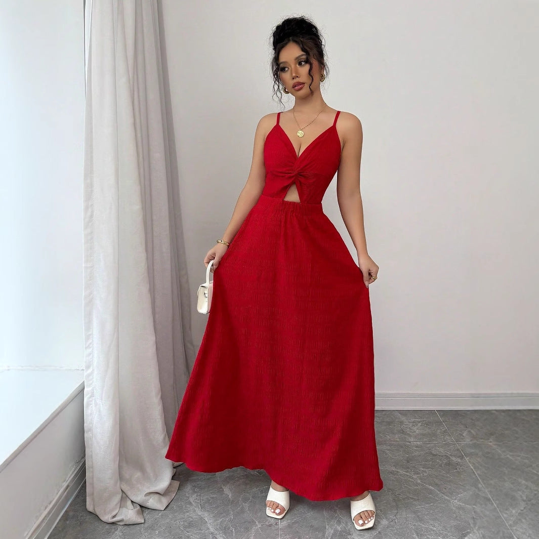 Elegantes rotes Urlaubskleid – Leicht & strandtauglich