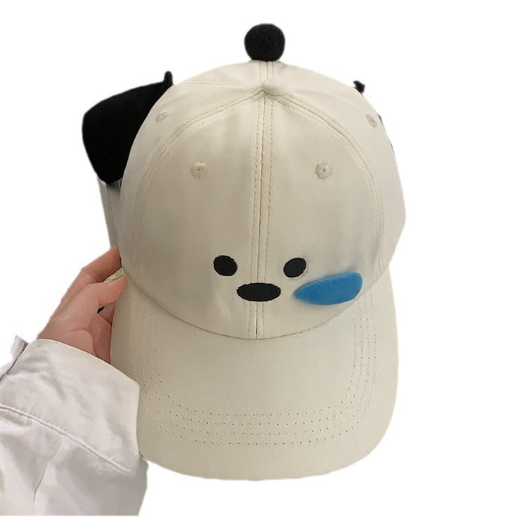 Niedliche Baseballcap mit 3D-Schniefwelpe – Ideal für Outdoor & Fotos