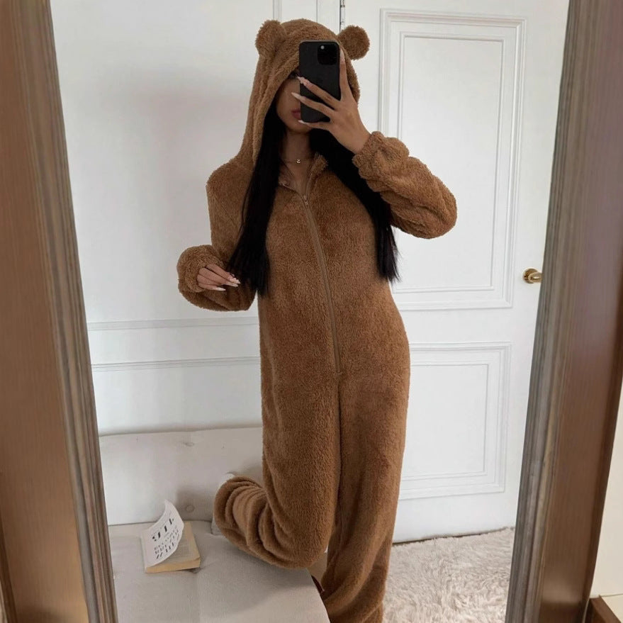 Damen Jumpsuit mit weitem Bund & geradem Bein, XS–L