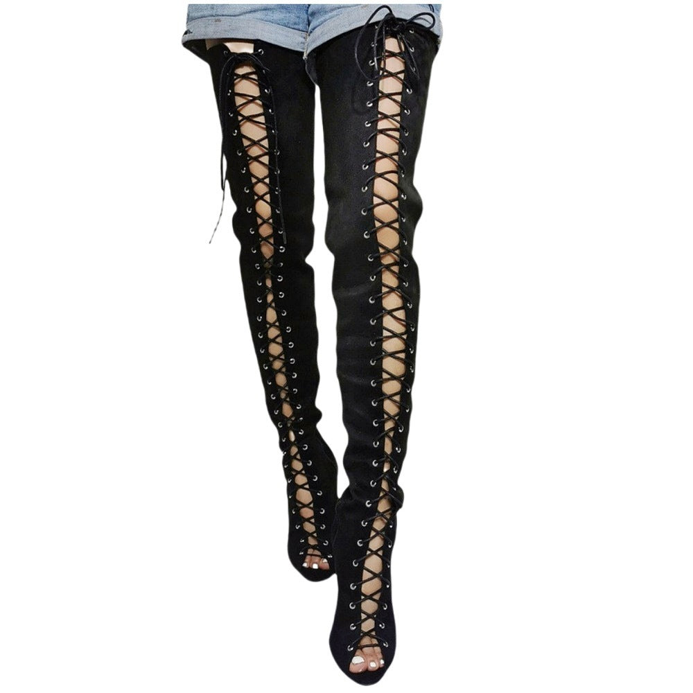 Elegante Damen Stiefeletten – Peep‑Toe