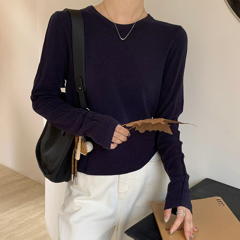 Dralon Thermoshirt mit Rundhalsausschnitt für Damen – Herbst und Winter