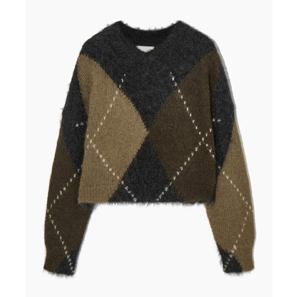 Kurz geschnittener Damen-Karopullover – Street-Fashion Sweater, S–L