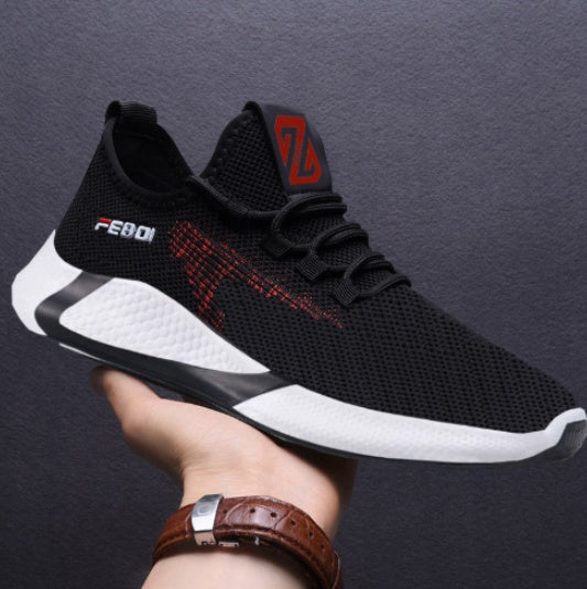 Neue Sportschuhe für Herren: Atmungsaktive, bequeme Mesh-Schuhe mit Schnürung, rutschfest, niedrigem Schaft, Laufschuhe