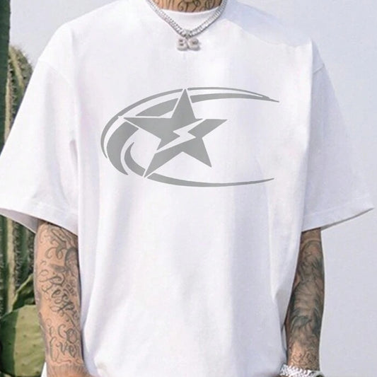 Lässiges Herren-T-Shirt mit kurzen Ärmeln aus hochwertigem, einzigartigem Stoff