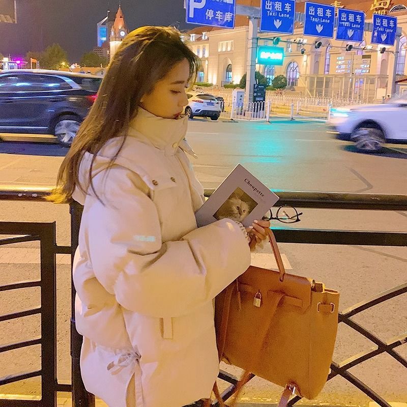 Damen Baumwoll-Mantel mit Puffärmeln – Loose Fit