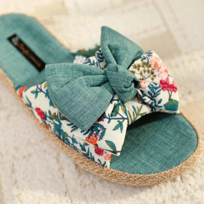 Damen-Leinenpantoffeln für alle Jahreszeiten, rutschfest