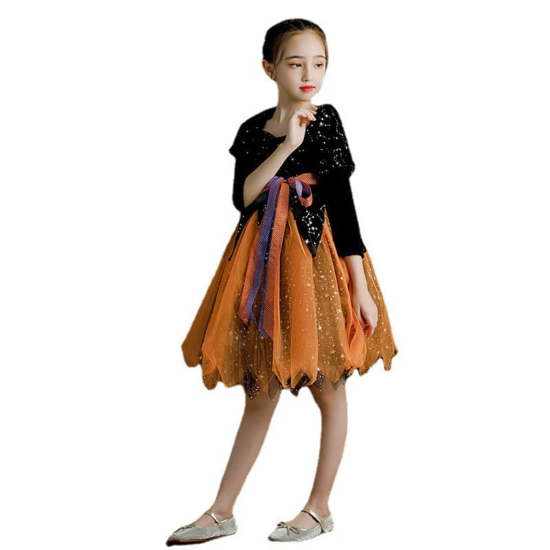 Halloween-Kinderkleidung Mädchenkleid