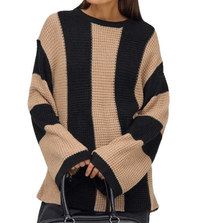 Lässiger, lockerer europäischer und amerikanischer Pullover für Damen