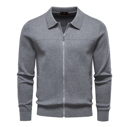 Cardigan Herren-Jacke mit Reißverschluss, Business-Casual-Stil