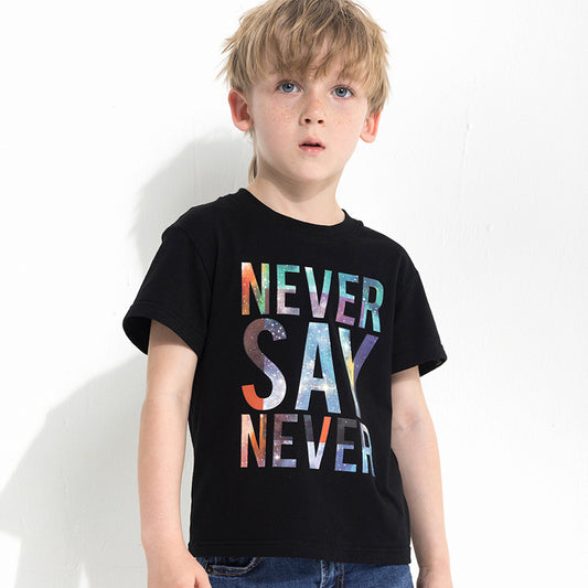 Kinder-T-Shirt mit Buchstabenaufdruck