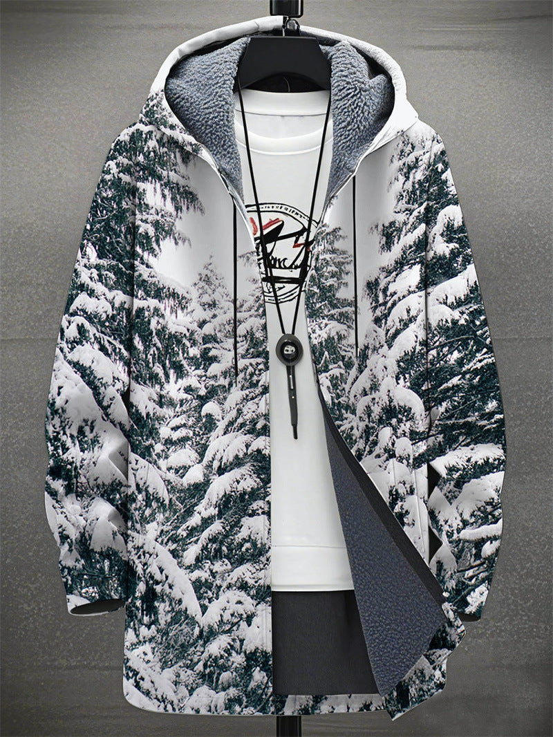 Herren-Freizeitjacke mit Digitaldruck und Samt