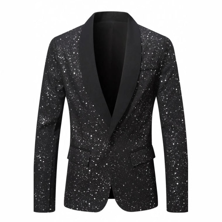 Lässiger, glänzender Herren-Blazer für Bankette, Hochzeiten und Partys