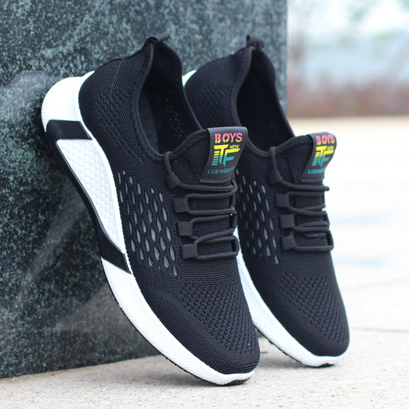 Neue Sportschuhe für Herren: Atmungsaktive, bequeme Mesh-Schuhe mit Schnürung, rutschfest, niedrigem Schaft, Laufschuhe