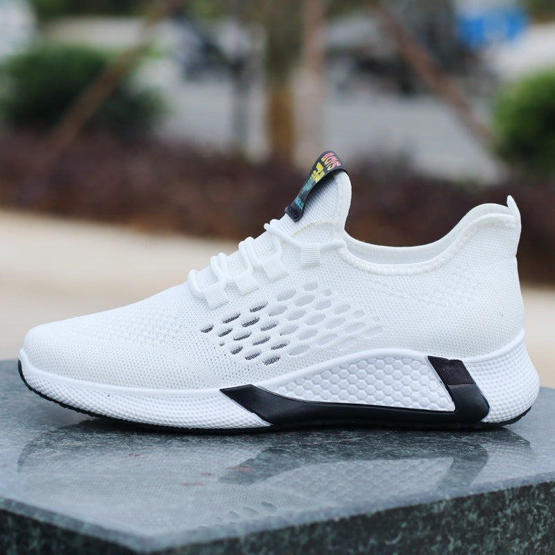 Neue Sportschuhe für Herren: Atmungsaktive, bequeme Mesh-Schuhe mit Schnürung, rutschfest, niedrigem Schaft, Laufschuhe