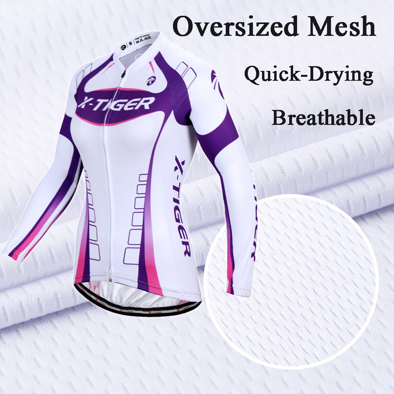 Damen Langarm Cycling‑Jersey‑Set