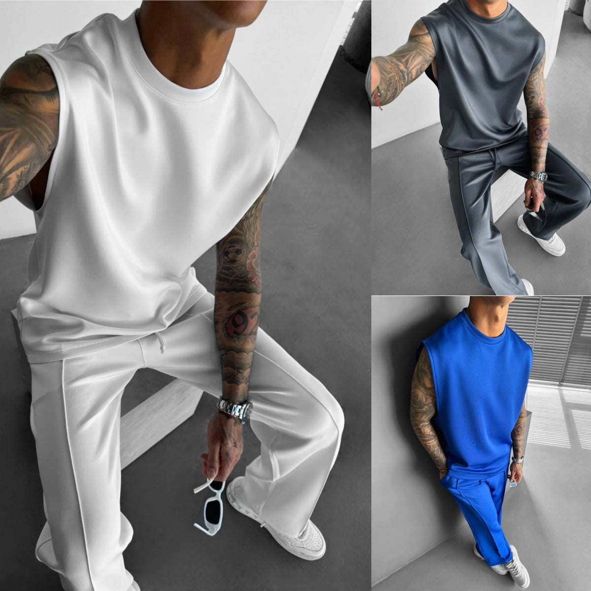 Sommer neuer Herrenanzug mit Hose und Weste