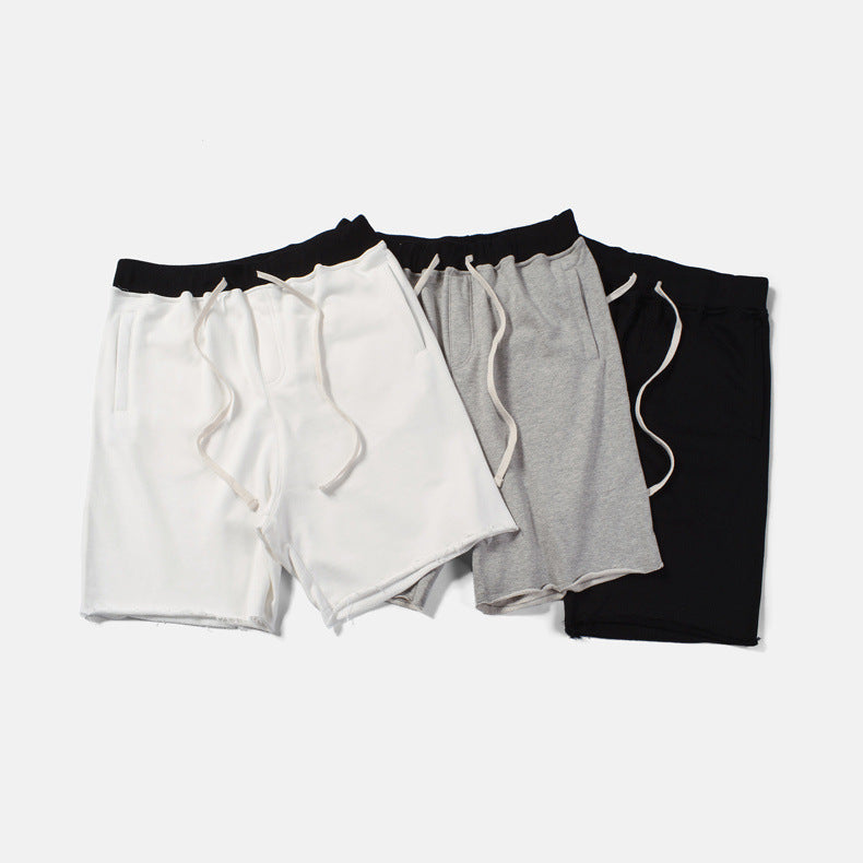 Basic Loose Fit Shorts mit verdecktem Zipper