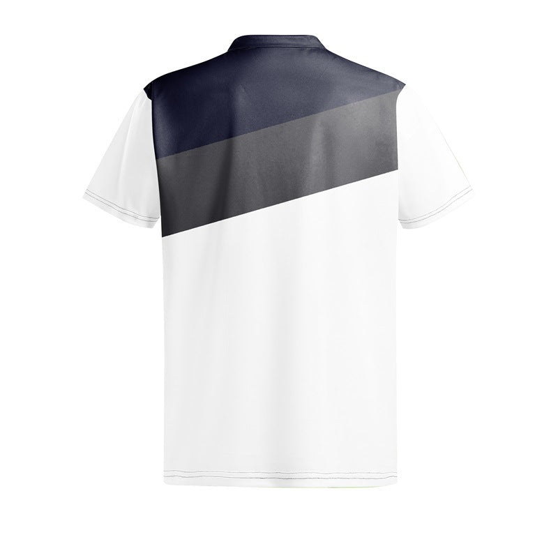 Herren T-Shirt aus Pearl Cotton – Farblich abgesetztes Kurzarmshirt im Loose Fit