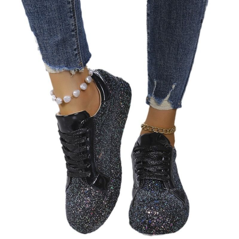 Modische Damen Sneakers – Paillettenlook