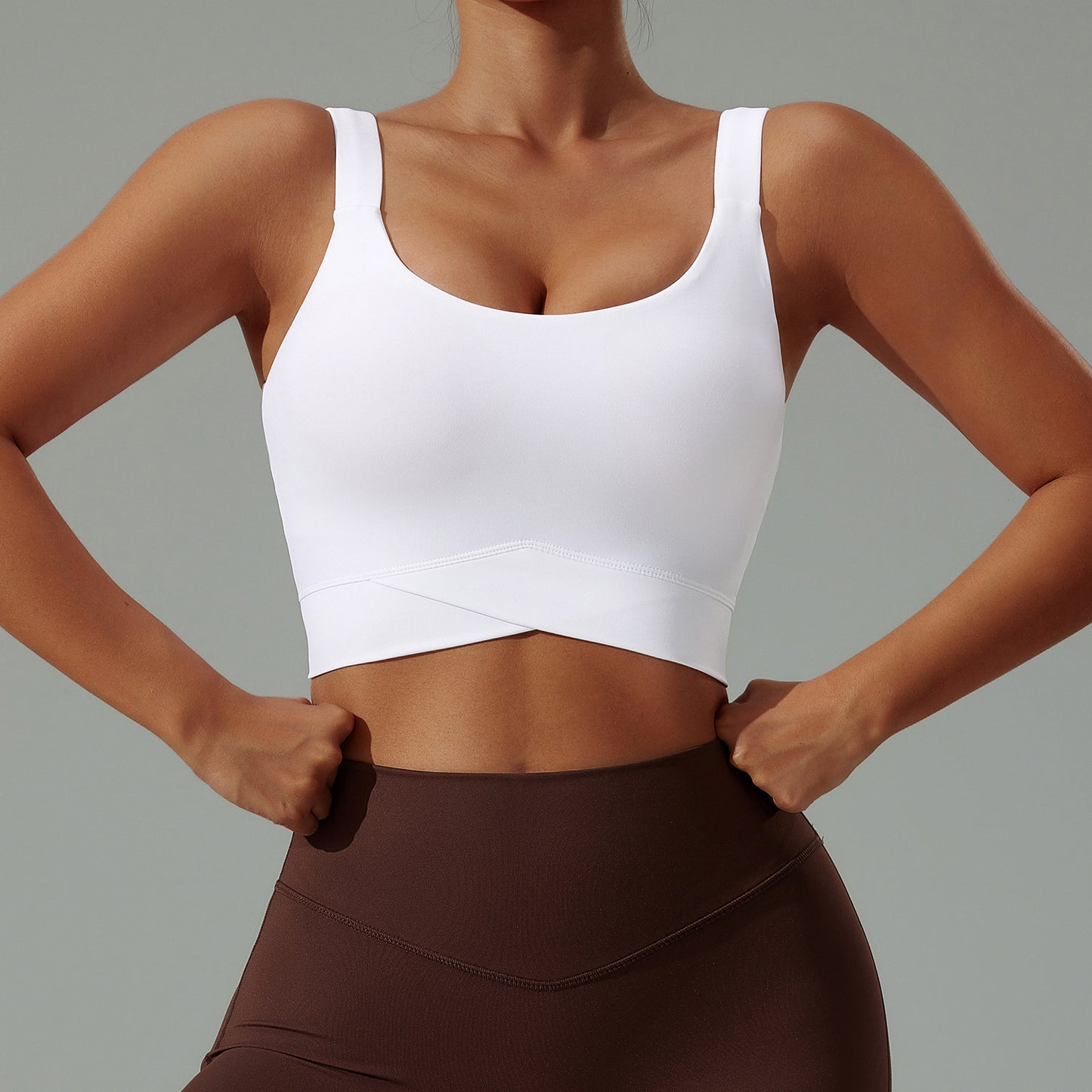 Nahtloses Damen Sport-Bustier mit Vollschale & Brustpolster, S–XL