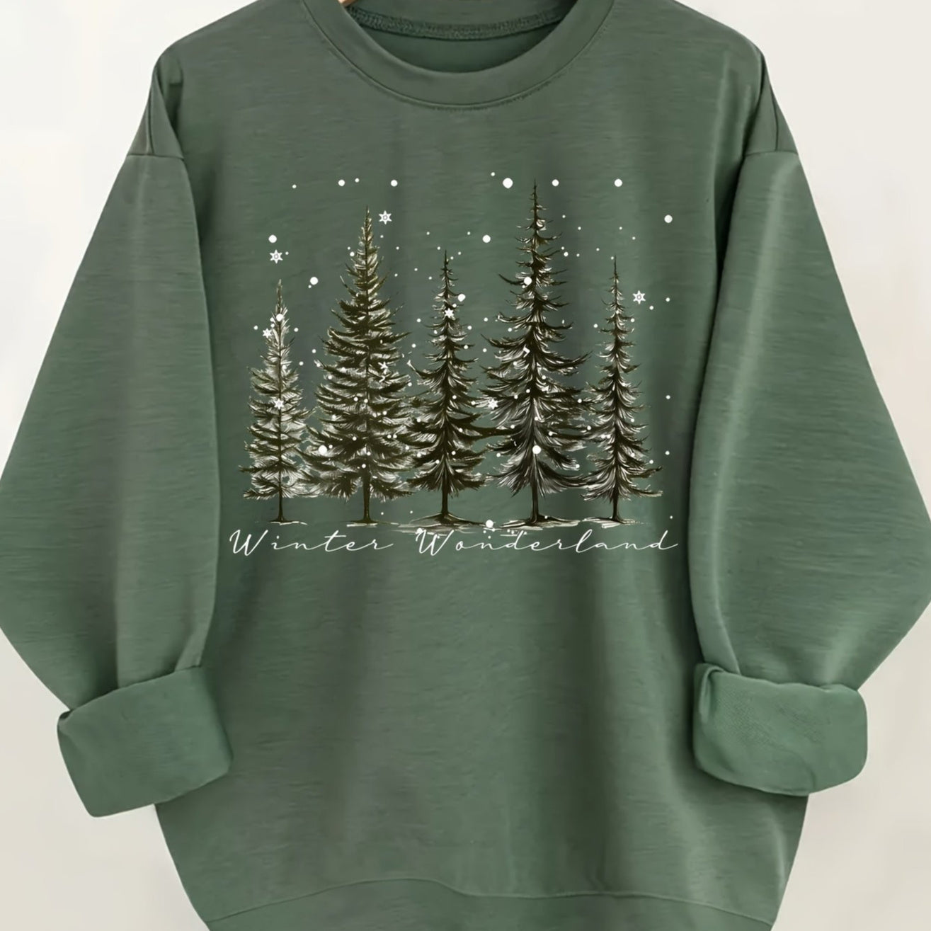 Damen Weihnachtspullover mit Tannenbäumen