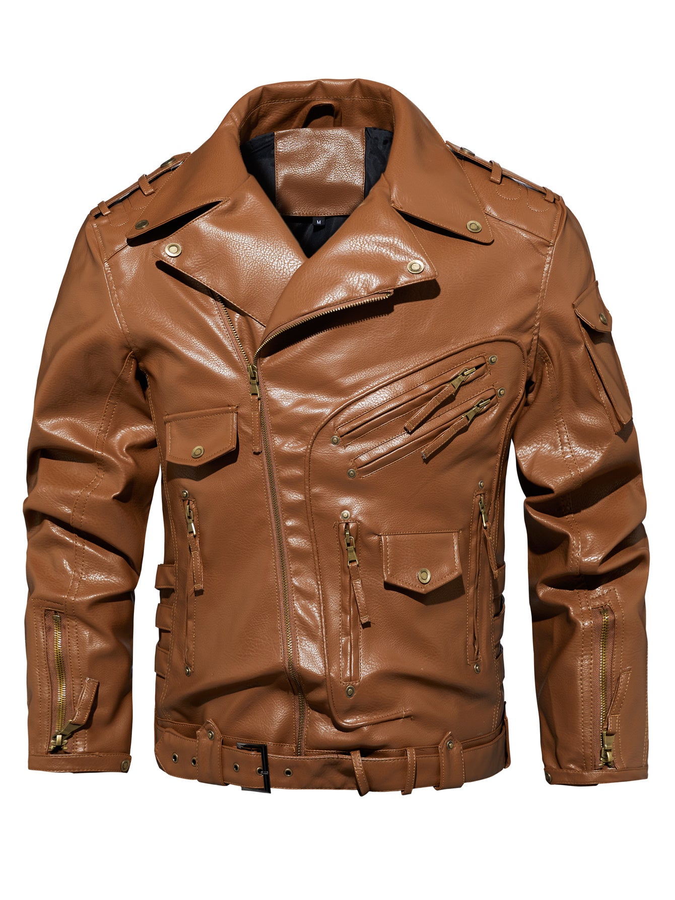 Motorcycle Leather Jacket, Punk Style PU Jacket
