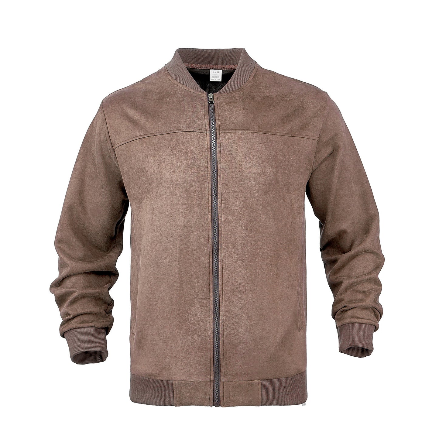 Herren-Wildlederjacke, lässiger Cardigan mit Reißverschluss, Oberbekleidung