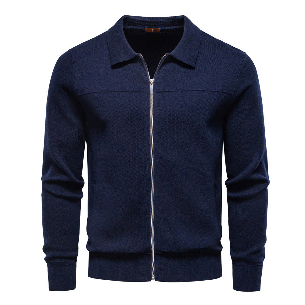 Cardigan Herren-Jacke mit Reißverschluss, Business-Casual-Stil