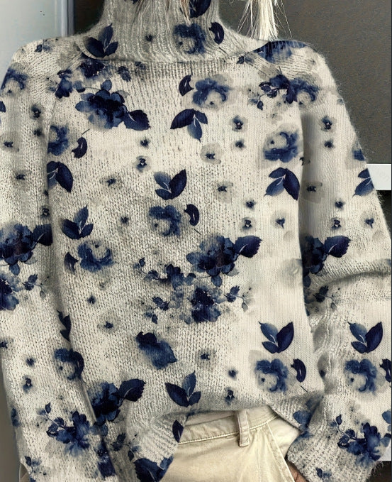 Lässiger Cardigan mit abstraktem Print für Damen