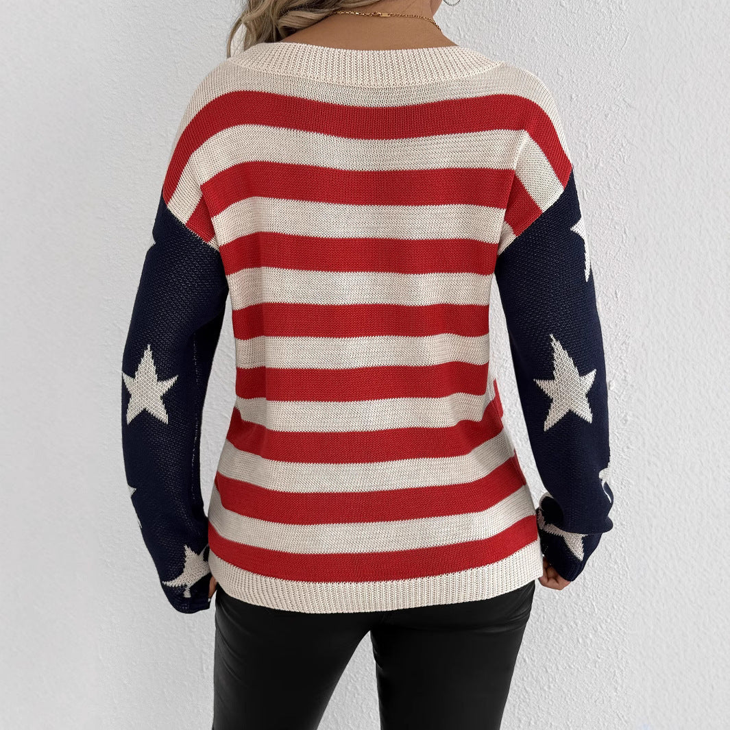 Europäische und amerikanische Strickpullover für Damen