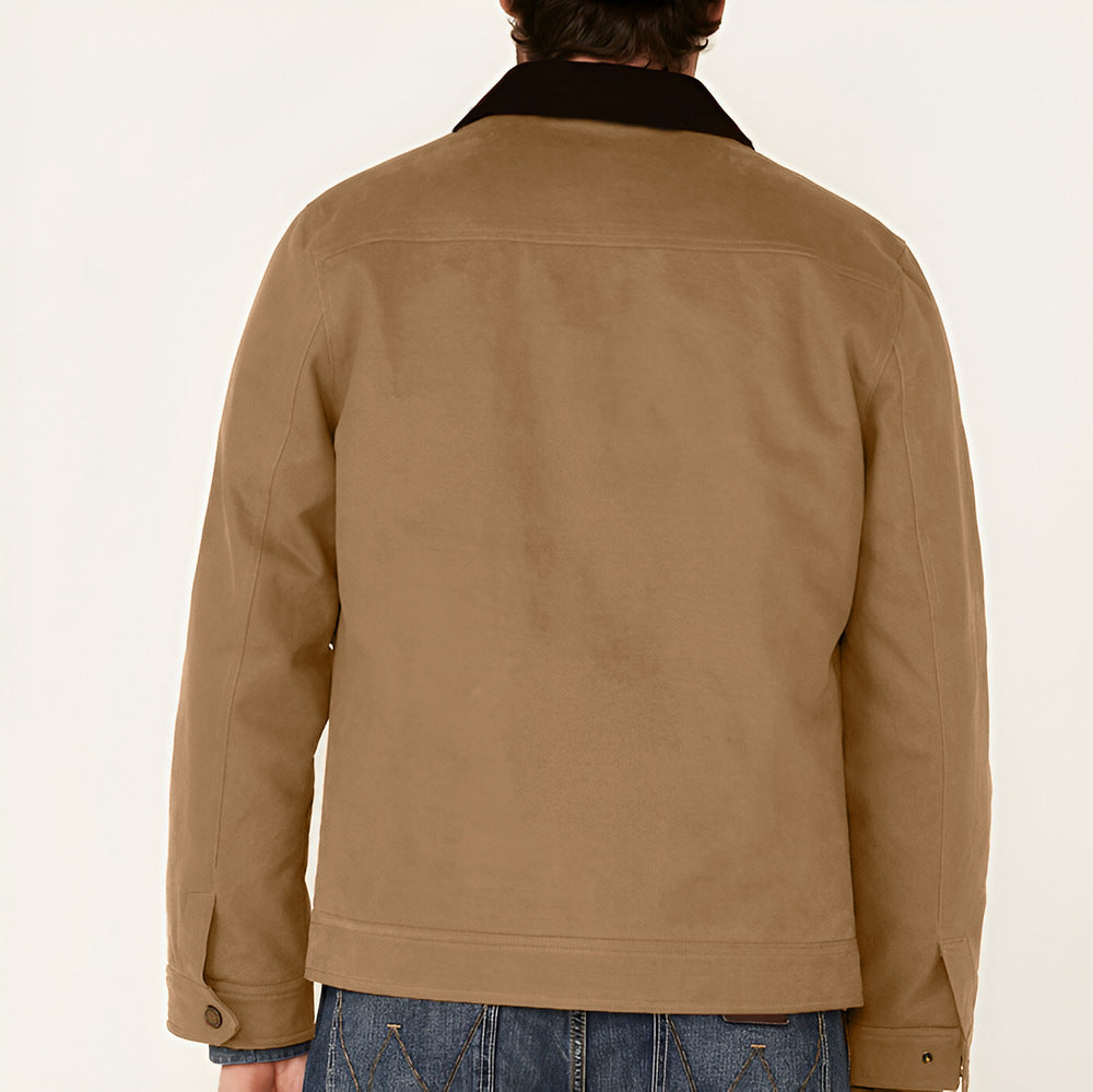 Lässige Herren-Baumwoll-Canvas-Jacke für Frühling und Herbst