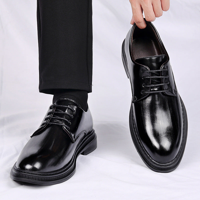 Herren-Anzugschuhe aus Leder, Herbst- und Winterkleidung, Hochzeitsschuhe, Bräutigam-Schnürschuhe