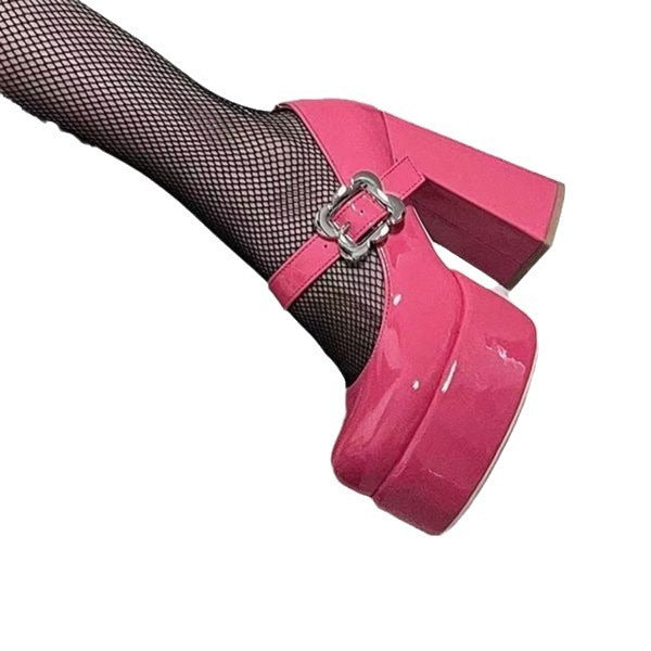 Pumps mit Blockabsatz und runder Spitze für Damen