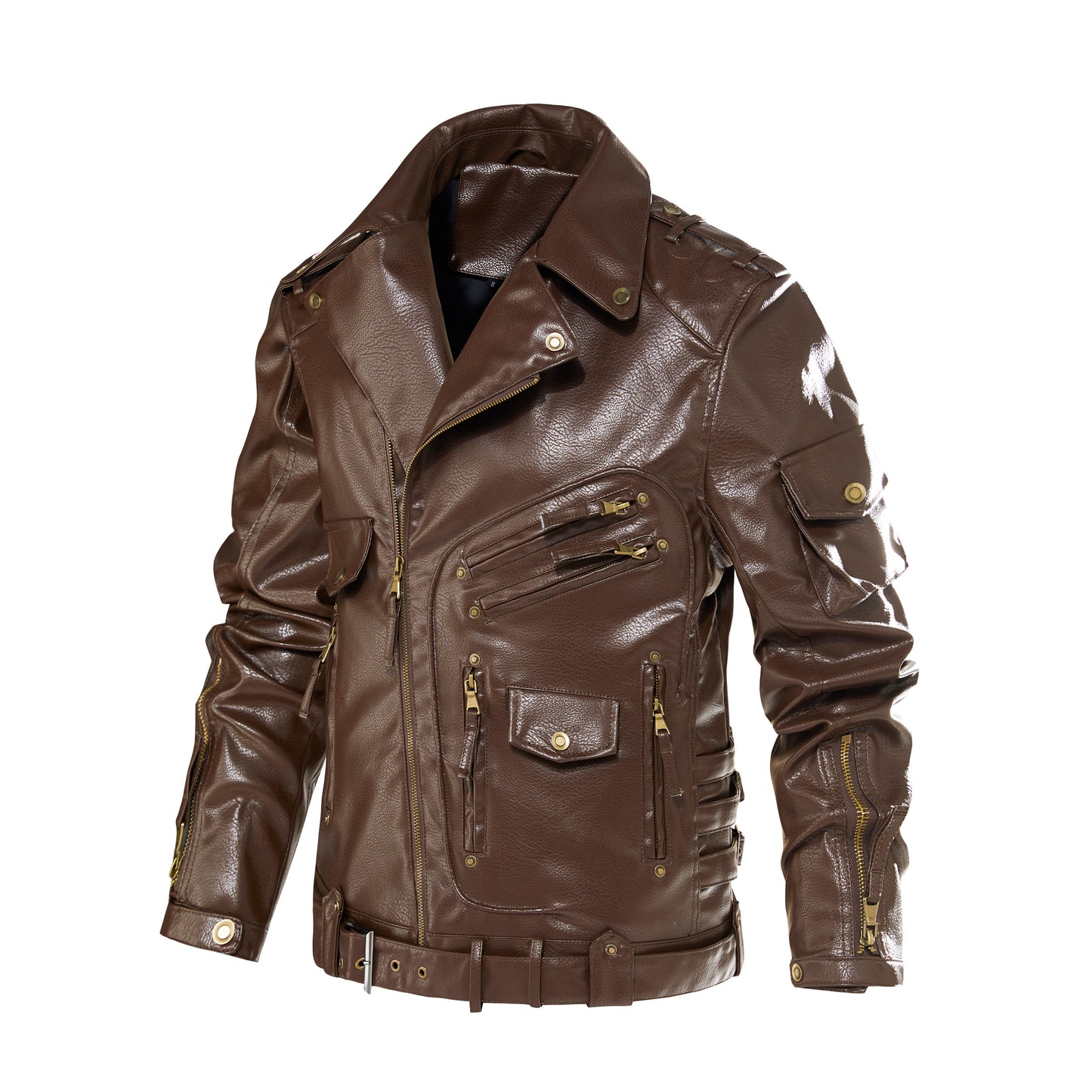 Motorcycle Leather Jacket, Punk Style PU Jacket