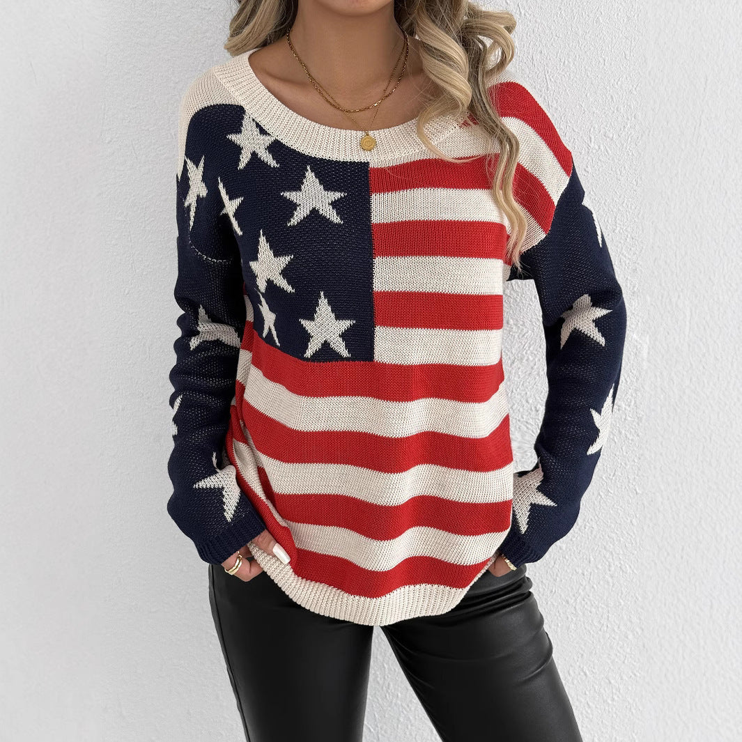 Europäische und amerikanische Strickpullover für Damen