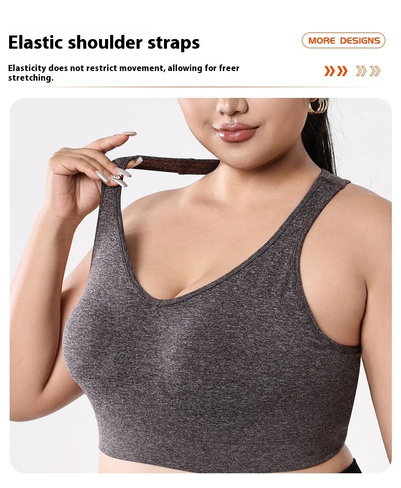 Braunes Trägertop mit festen Trägern aus Nylon in Plusgrößen