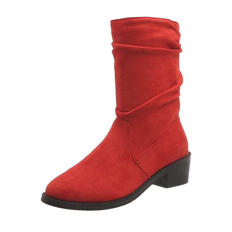 Damen Smoke-Pipe Stiefel – Spitz & Knöchelhoch