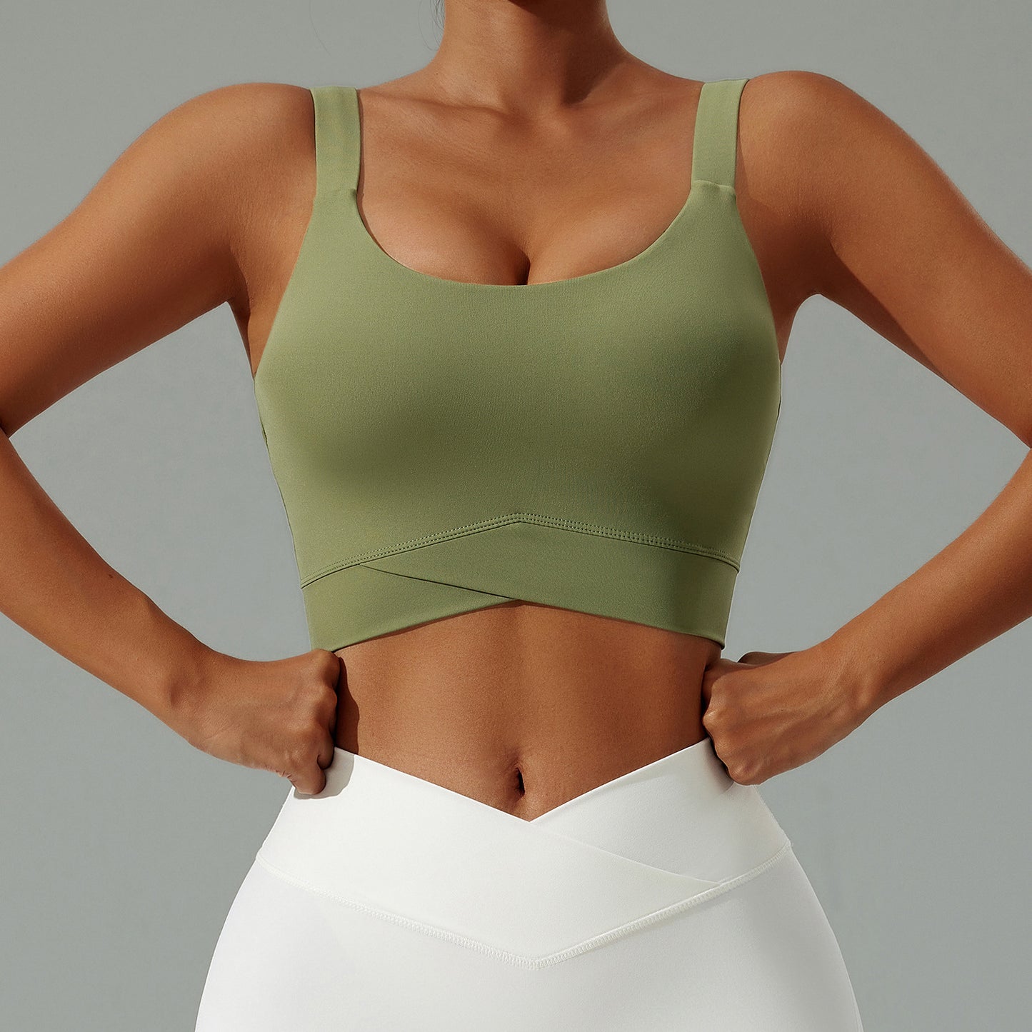 Nahtloses Damen Sport-Bustier mit Vollschale & Brustpolster, S–XL