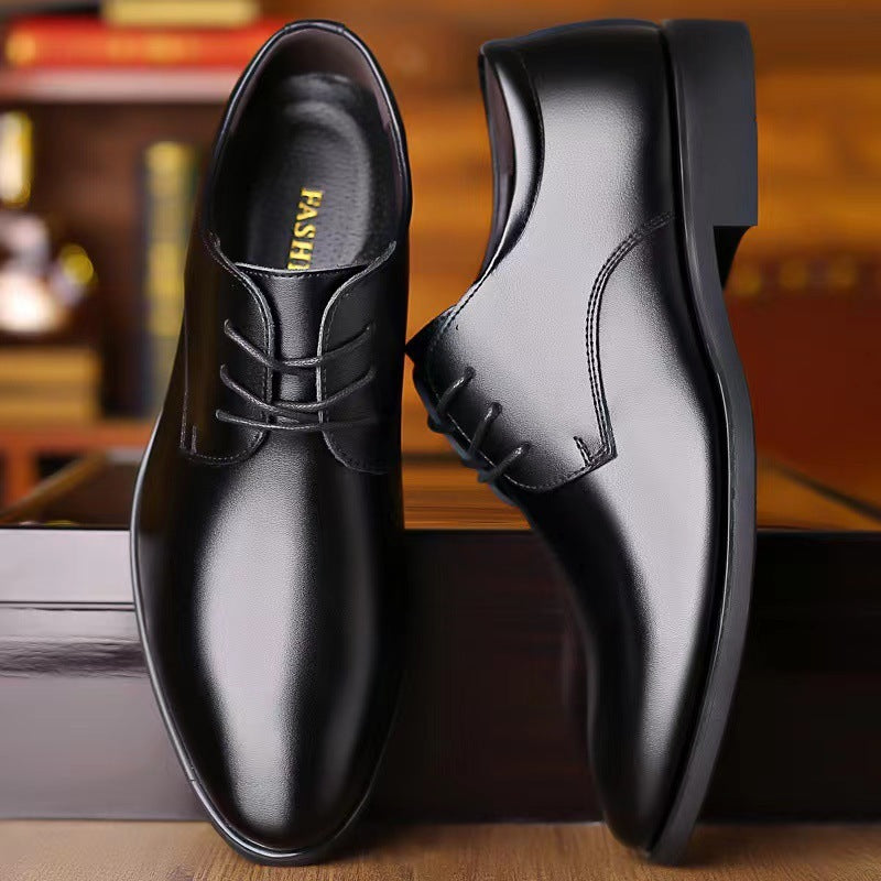 Elegante Spitzschuhe mit Leder-Zehenkappe, Schwarz/Braun, Größen 38–46
