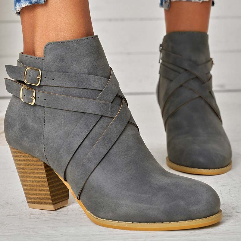 Plateau-Kurzboots für Plus Size – Beinverlängernder Effekt