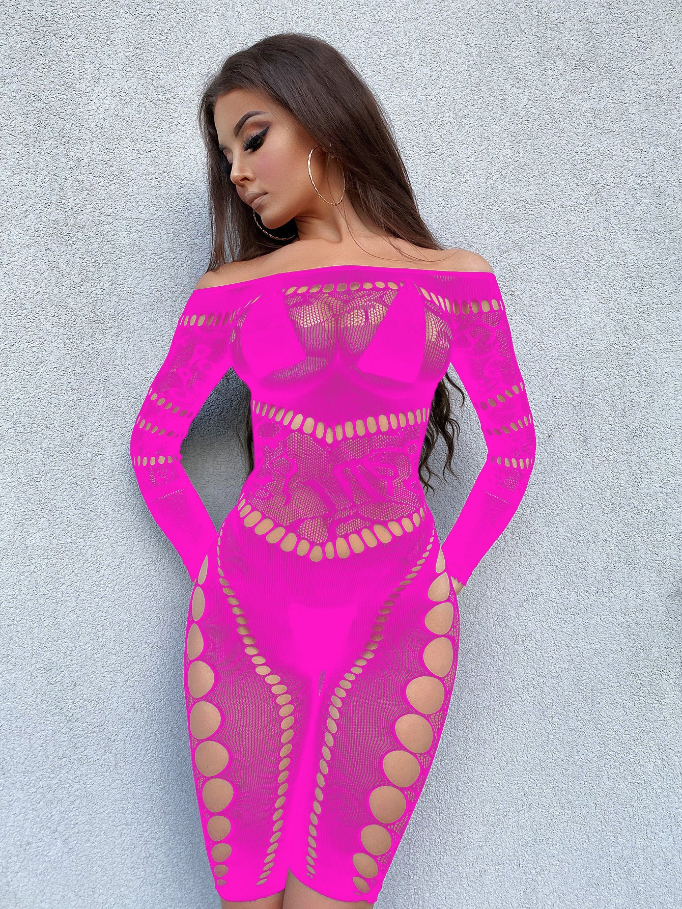 Damen Netz-Jumpsuit aus Nylon in vielen Farben