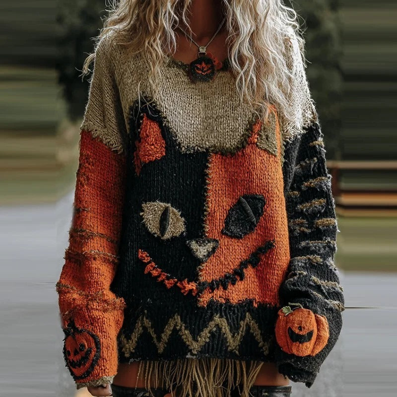 Halloween-Pullover im gleichen Stil für Damen und Herren