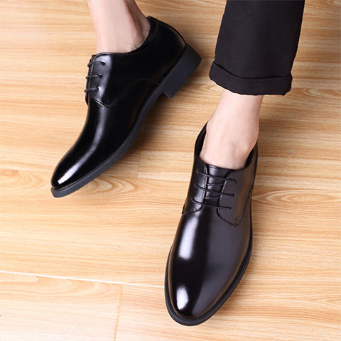 Elegante Spitzschuhe mit Leder-Zehenkappe, Schwarz/Braun, Größen 38–46