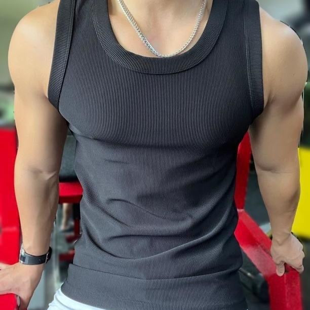 Dicke, gekämmte Textur, große Tanktops für Herren