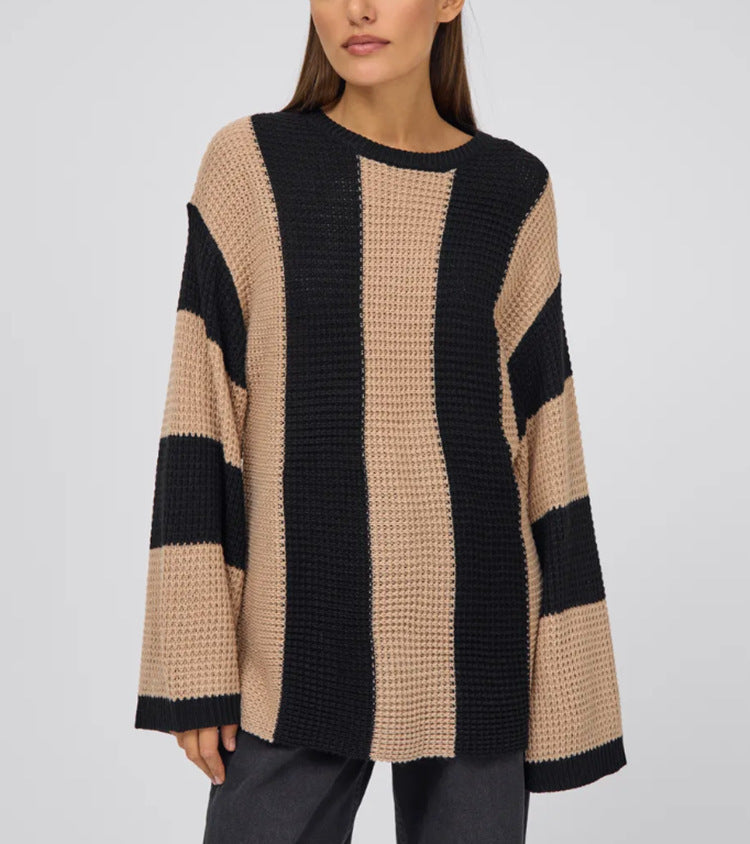 Lässiger, lockerer europäischer und amerikanischer Pullover für Damen